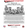 Service Caster 6 Inch V Groove Semi Steel Caster Set with Ball Bearings 2 Swivel Lock 2 Rigid SCC-30CS620-VGB-BSL-2-R-2